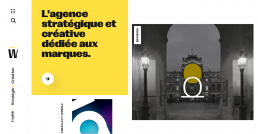 Page d'accueil de l'agence de communication W