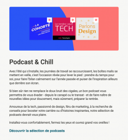 Newsletter envoyé par Malt sur le podcast