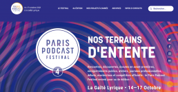 Page d'accueil du site Paris Podcast Festival