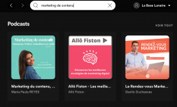 Résultats de recherche pour marketing de contenu dans Spotify